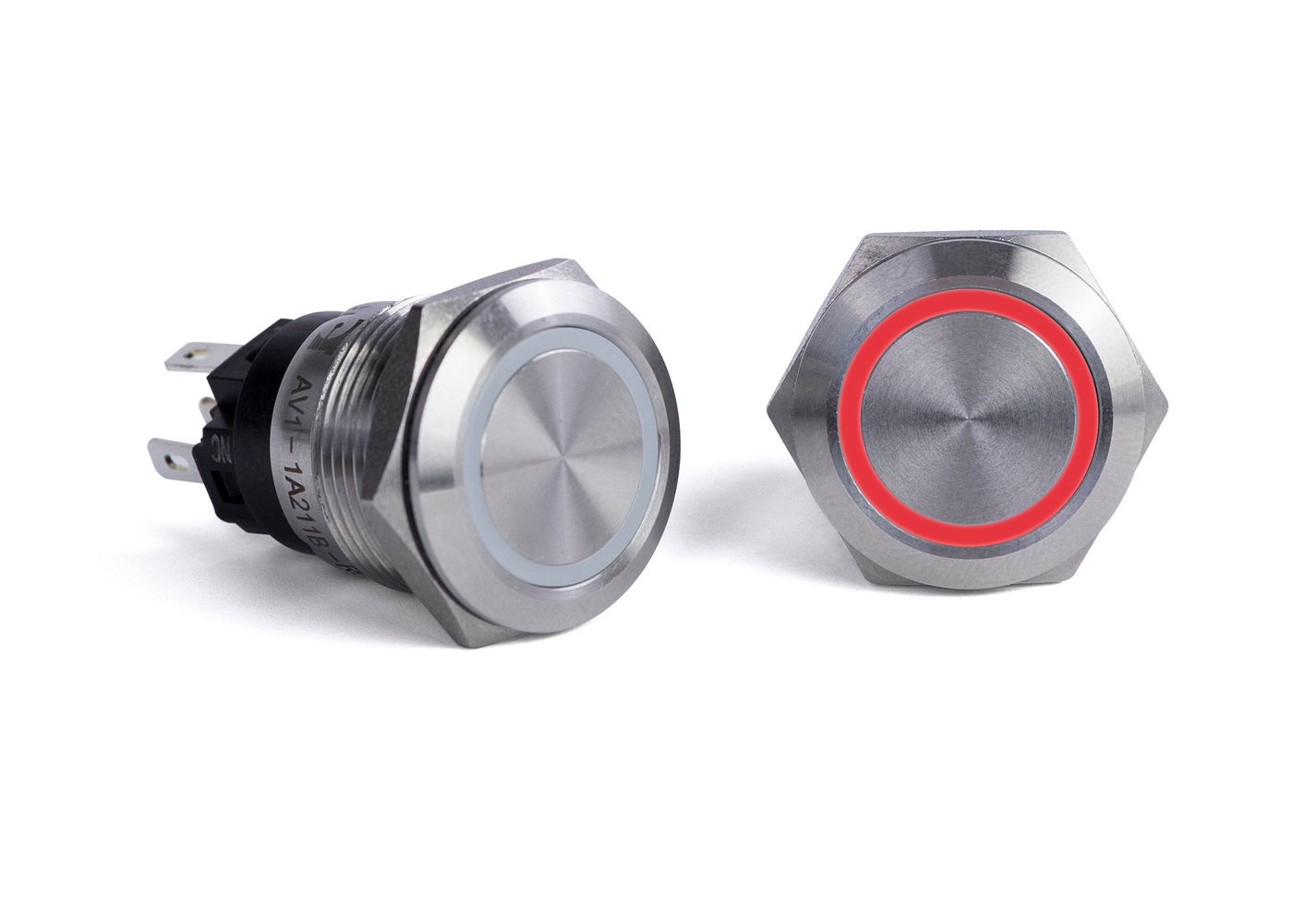 Push Button Switch, Red Halo