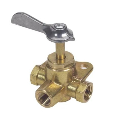 1/4 Fnpt Brs 3-Way Valve-Click