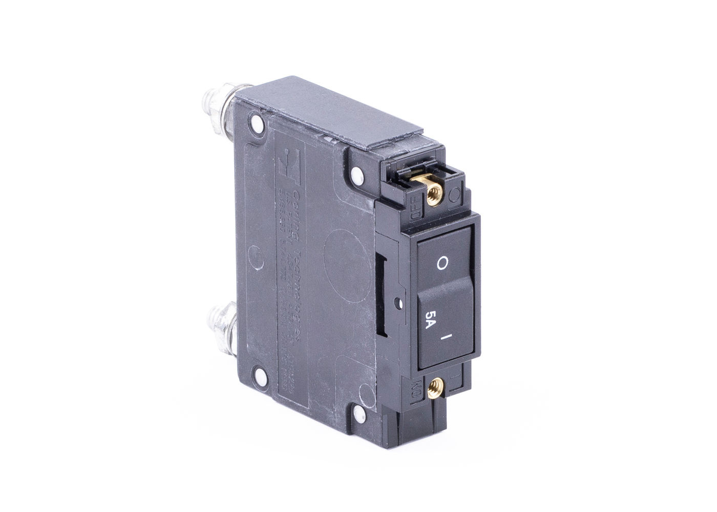 Circuit Breaker, Rocker, Flat, Single Pole, 5A