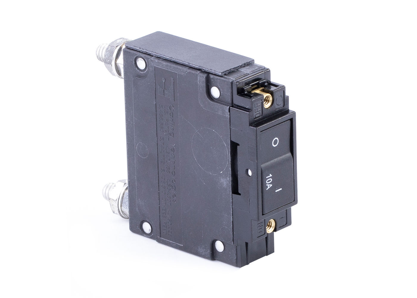 Circuit Breaker, Rocker, Flat, Single Pole, 10A