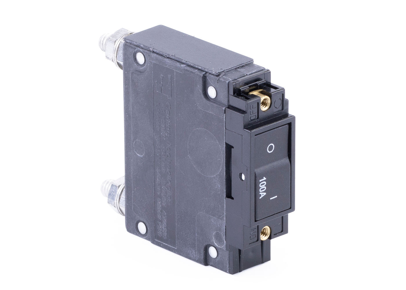 Circuit Breaker, Rocker, Flat, Single Pole, 100A