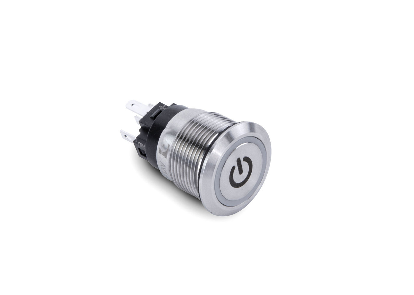 Push Button Power Switch, White Halo
