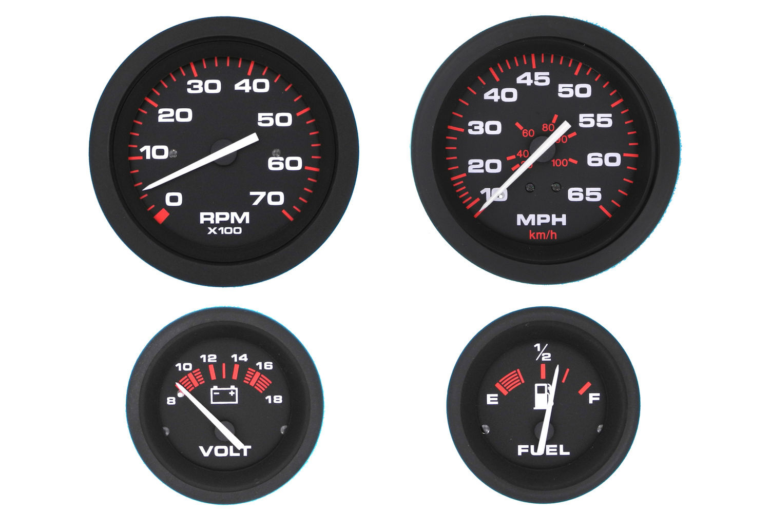 4 Gauge Set, Amega - Tach/Hr