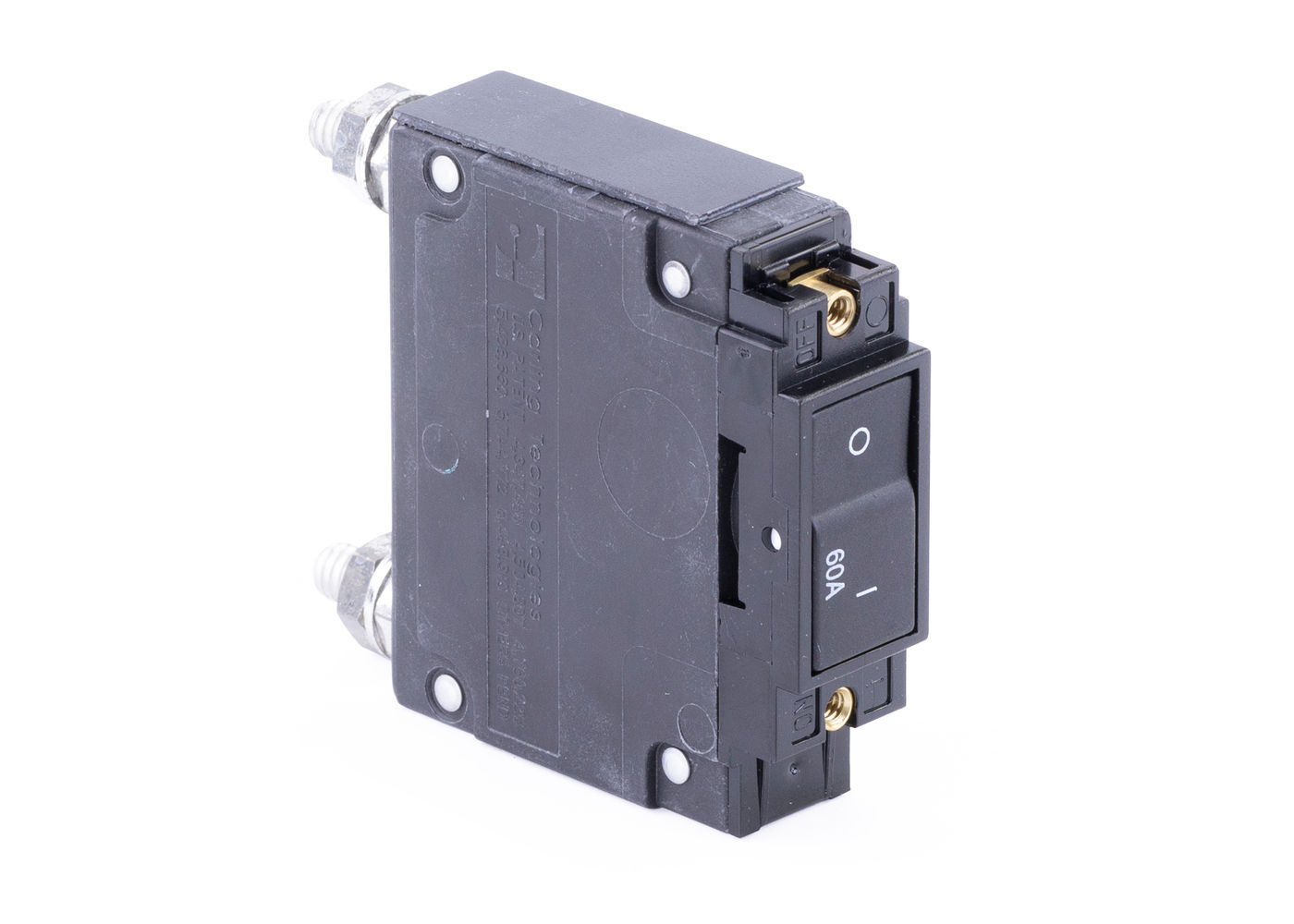 Circuit Breaker, Rocker, Flat, Single Pole, 60A