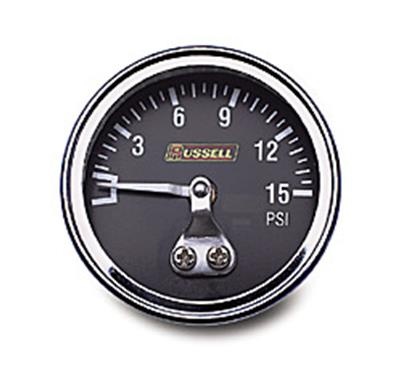 Brandstofdrukmeter 0-15 PSI mechanisch D=38mm