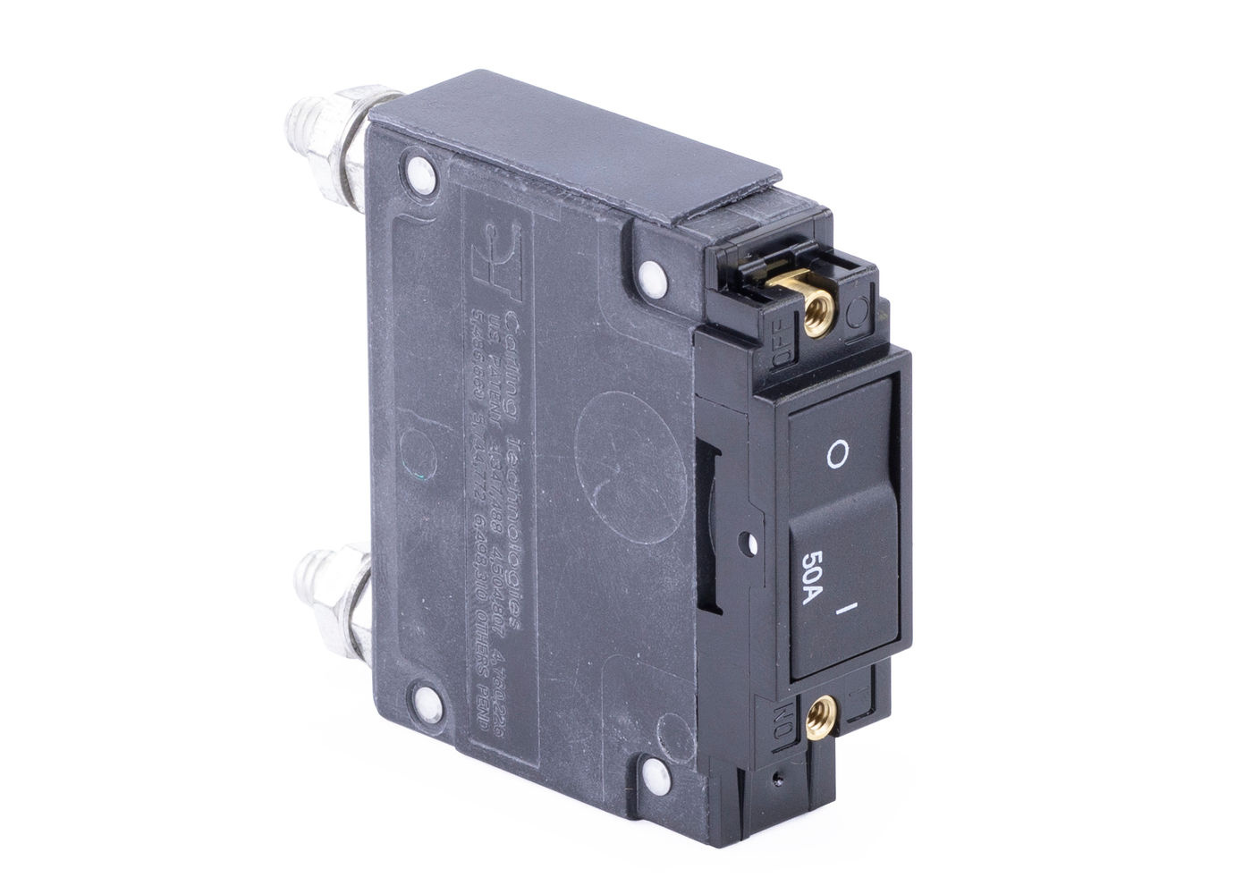 Circuit Breaker, Rocker, Flat, Single Pole, 50A