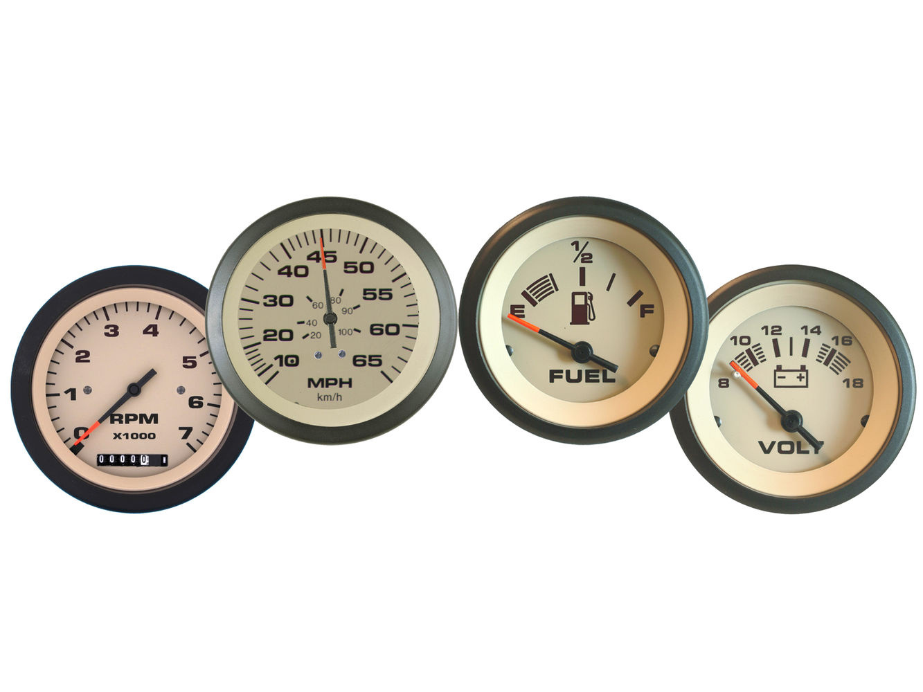 4 Gauge Set, Sahara - Tach/Hr 4 Gauge Set, Sahara - Tach/Hr
