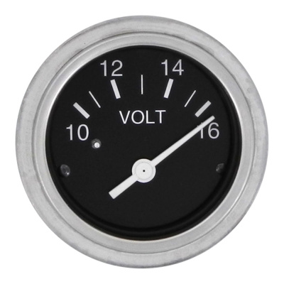 Voltmeter, Heavy Duty Nylon 2", 10-16 VDC Foto van Voltmeter, Heavy Duty Nylon 2", 10-16 VDC