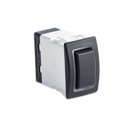 Rocker Switch, Halo DPDT, Green Halo Foto van Rocker Switch, Halo DPDT, Green Halo