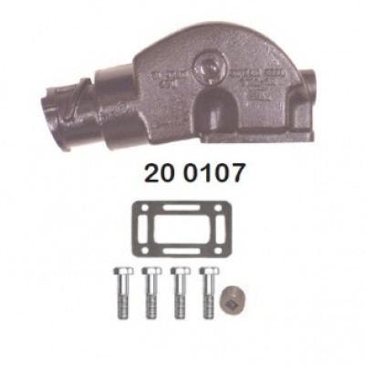 Center discharge riser -¾" NPT cooling hose Foto van Center discharge riser -¾" NPT cooling hose
