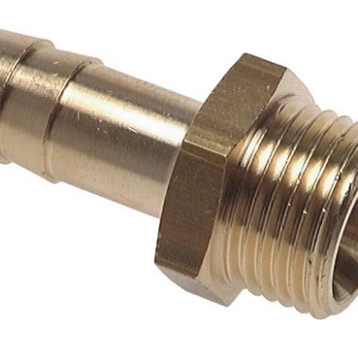 Slangpilaar 1/4"x8mm - Messing Foto van Slangpilaar 1/4"x8mm - Messing