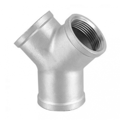 Y-stuk 1/2"x1/2"x1/2" binnendraad - RVS Foto van Y-stuk 1/2"x1/2"x1/2" binnendraad - RVS