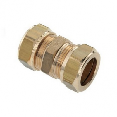 Foto van Snijringkoppeling 10x10 Recht - Messing