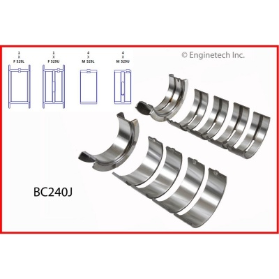 Hoofdlagerset Ford V8 040 62-01