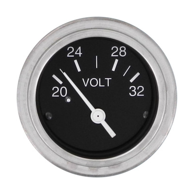 Voltmeter, Heavy Duty Nylon 2", 20-32 VDC Foto van Voltmeter, Heavy Duty Nylon 2", 20-32 VDC