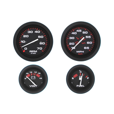 4 Gauge Set, Amega - Tach/Hr Foto van 4 Gauge Set, Amega - Tach/Hr