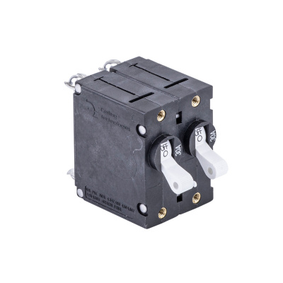 Foto van Circuit Breaker, White Toggle, Double Pole, 30A