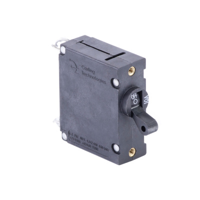 Circuit Breaker, Black Toggle, Single Pole, 10A Foto van Circuit Breaker, Black Toggle, Single Pole, 10A