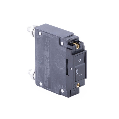 Circuit Breaker, Rocker, Flat, Single Pole, 50A Foto van Circuit Breaker, Rocker, Flat, Single Pole, 50A