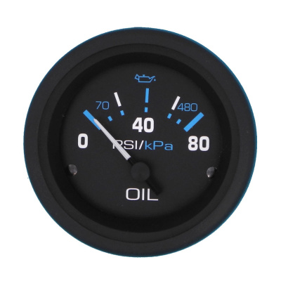 Oil Pressure, Eclipse 2" 0-80 PSI Foto van Oil Pressure, Eclipse 2" 0-80 PSI