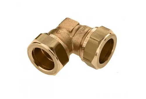 Snijringkoppeling 6x6 haaks - Messing Snijringkoppeling 6x6 haaks - Messing