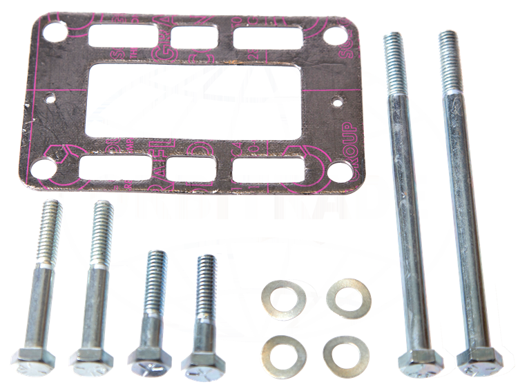 Mounting kit exhaust bend V8