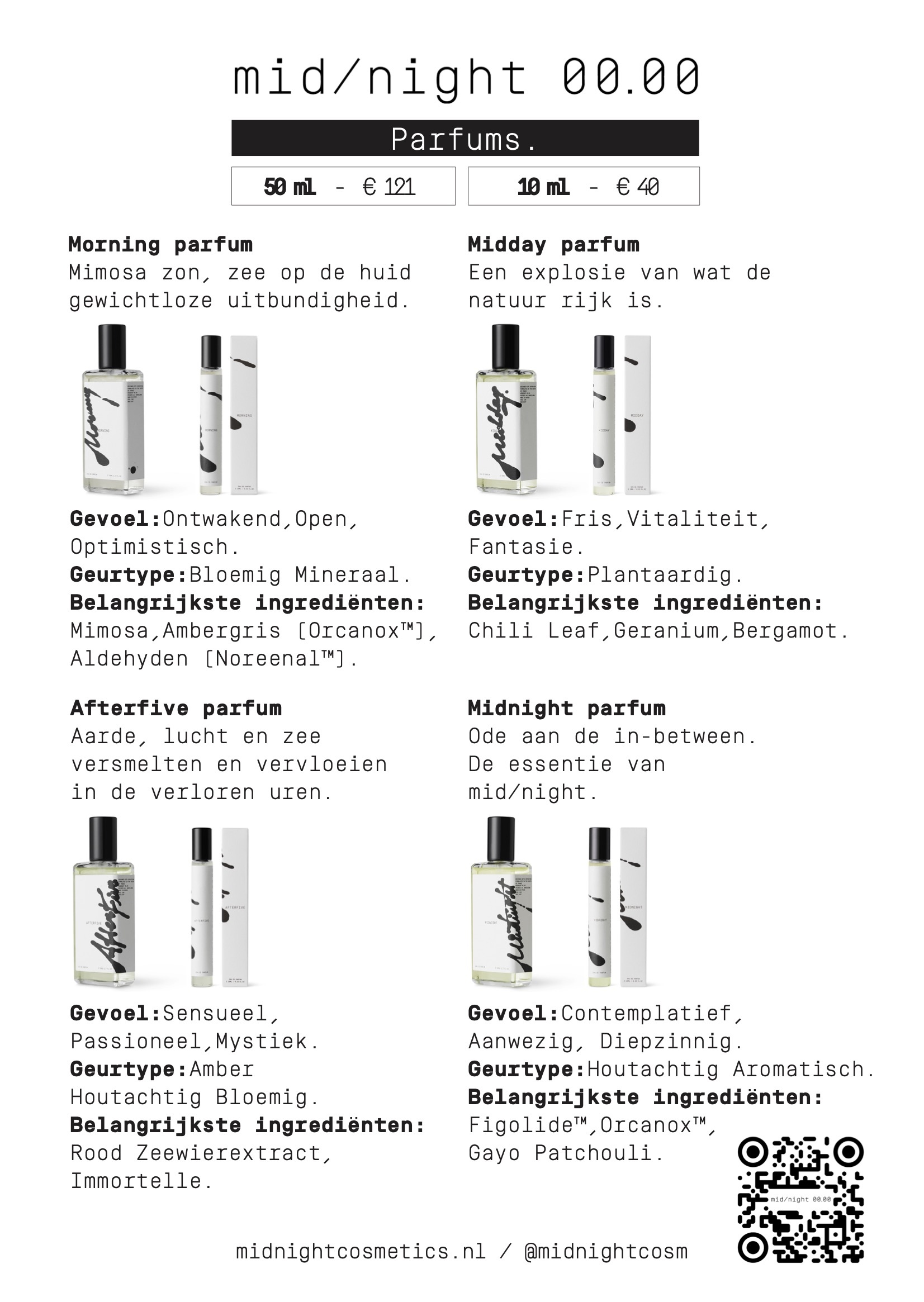 Foto van Prijskaart + QR info parfum A6