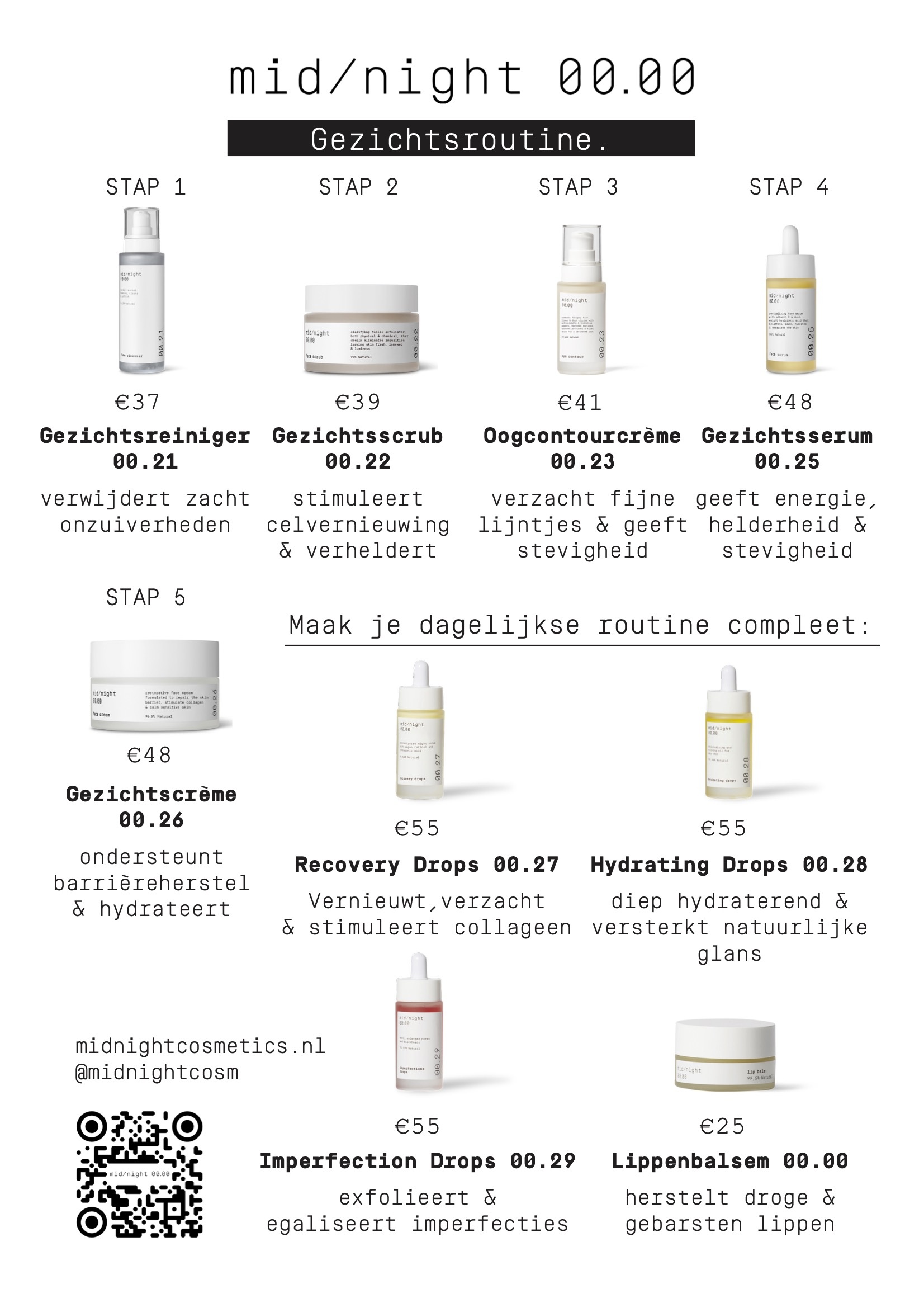 Foto van Prijskaart + QR info face A6