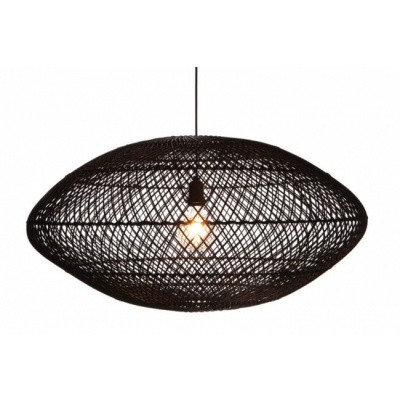 Rotan hanglamp Medemblik zwart 80cm 510086 Rotan hanglamp Medemblik zwart 80cm 510086
