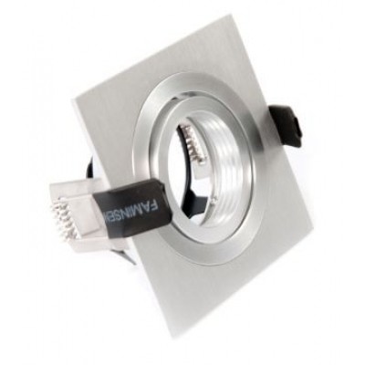 Inbouwarmatuur geborsteld aluminium vierkant 148-021 Inbouwarmatuur geborsteld aluminium vierkant 148-021