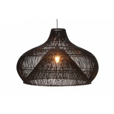Rotan hanglamp Twisk zwart 510097 70cm Rotan hanglamp Twisk zwart 510097 70cm