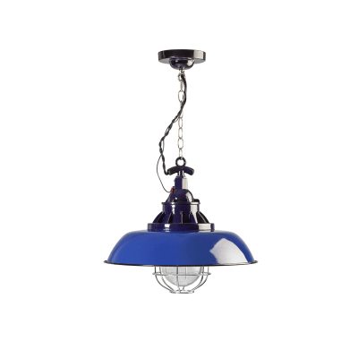 Consenza emaille hanglamp 05-hl4228-35 blauw Consenza emaille hanglamp 05-hl4228-35 blauw