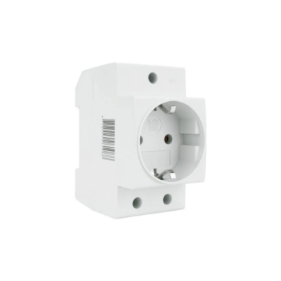 Foto van Wandcontactdoos met randaarde din-rail