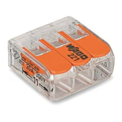 Foto van Wago Verbindingsklem 3-voudig 4mm² per 50 stuks