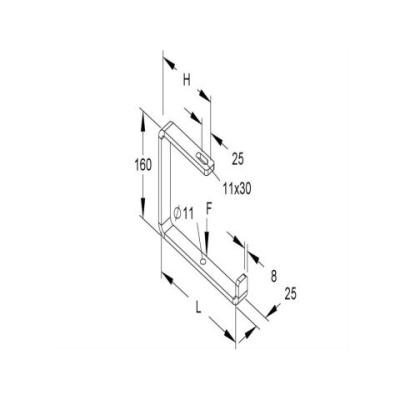 Foto van Niedax Kleinhuis kabelgoot ophang beugel open 150 mm breed