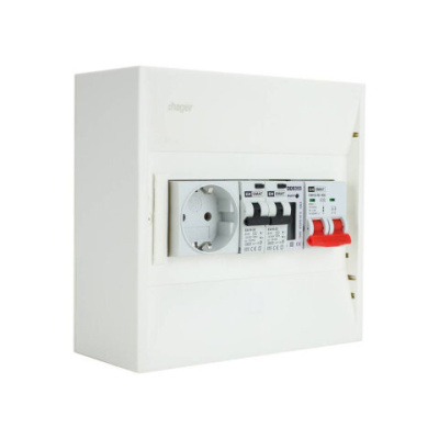 Foto van PV-Verdeler 2x B16 alamat/WCD/Hoofdschakelaar/kWh Meter