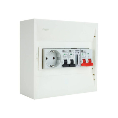 Foto van PV-Verdeler 2x B16 groep/WCD/Hoofdschakelaar/kWh Meter