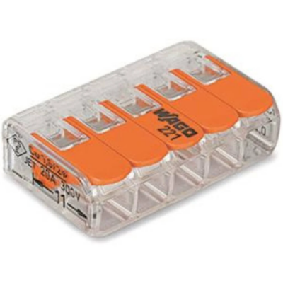 Foto van Wago Verbindingsklem 5-voudig 4mm² per 25 stuks