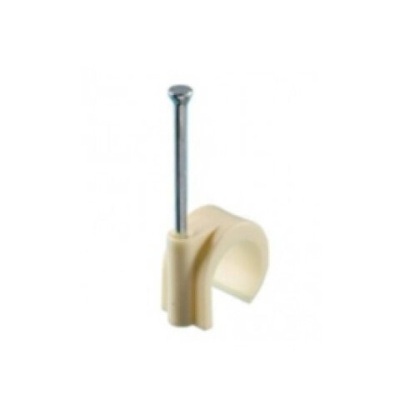 Foto van HEKON Spijkerclips 16 - 19mm - crème per 100 stuks