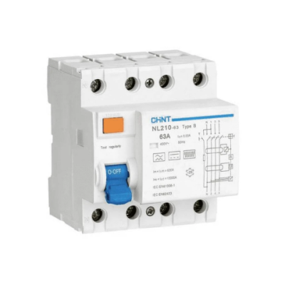 Foto van Chint Aardlekschakelaar 4-polig 63A B-kar 30mA