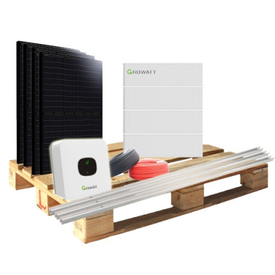 Foto van 17 Zonnepanelen 6800Wp URE Schuin Damwand Portrait - Growatt Omvormer & Thuisbatterij 10kWh