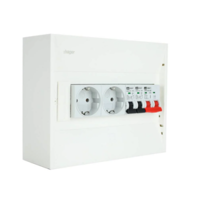 Foto van PV-Verdeler 2x B16 groep/2x WCD/Hoofdschakelaar