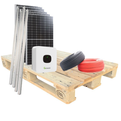 Foto van URE Peach 405Wp Mono Black Paneel incl. FlatFix Fusion Montagemateriaal Grondopstelling